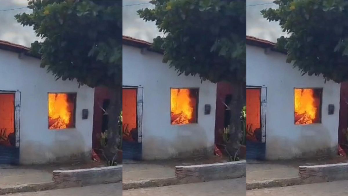 Jovem é preso após atear fogo na casa da própria mãe; veja o vídeo! 