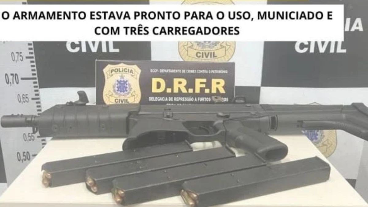 Policiais da DRFR prendem homem com submetralhadora em Feira de Santana ﻿
