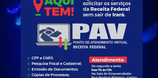 Ponto de Atendimento Virtual (PAV) está presente em Irará!  