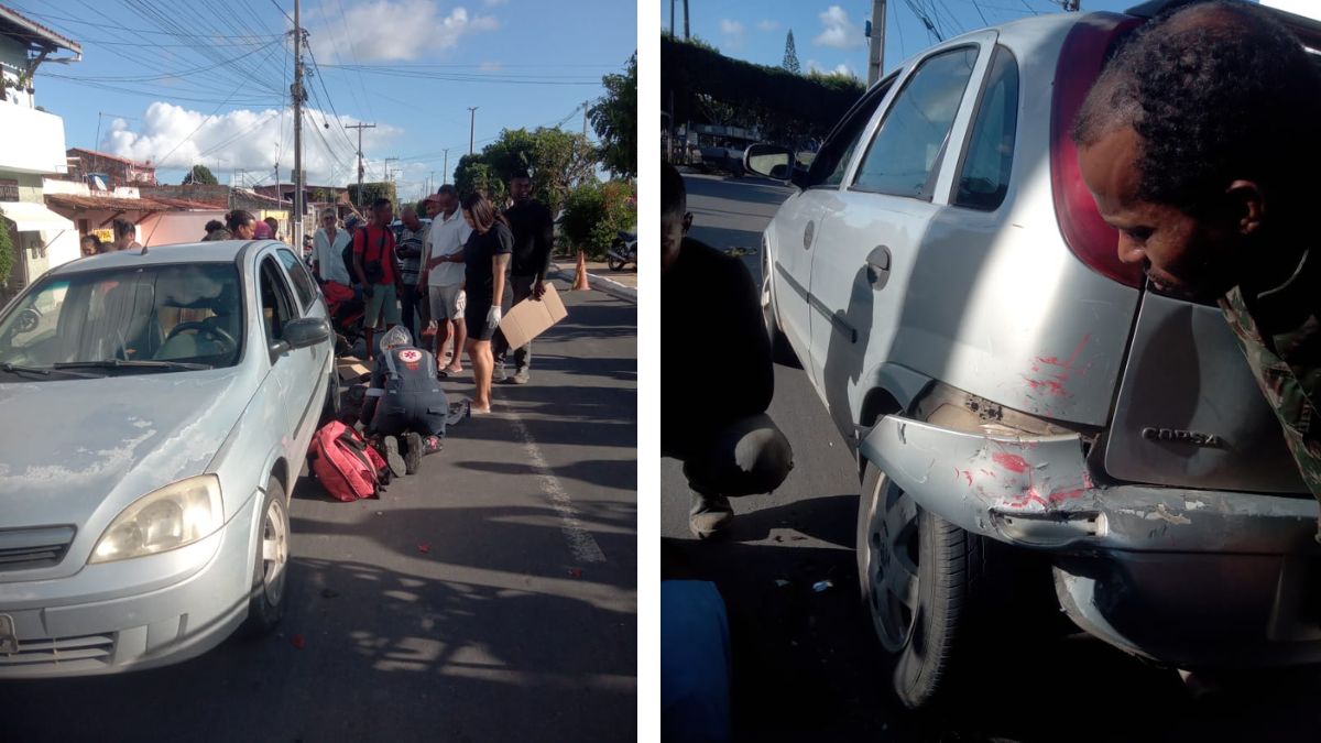 Irará: Acidente envolvendo moto e carro, deixa motociclista ferido