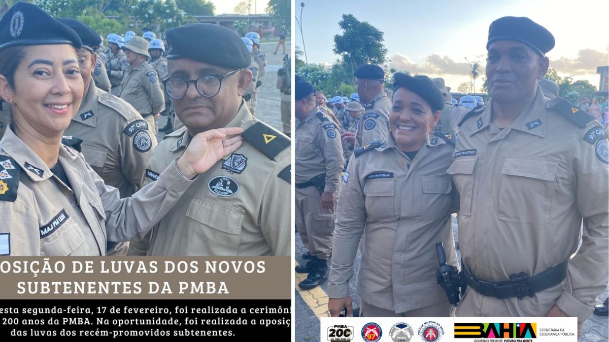 Novos Subtenentes da 97ª CIPM são Homenageados na Cerimônia dos 200 Anos da PMBA  