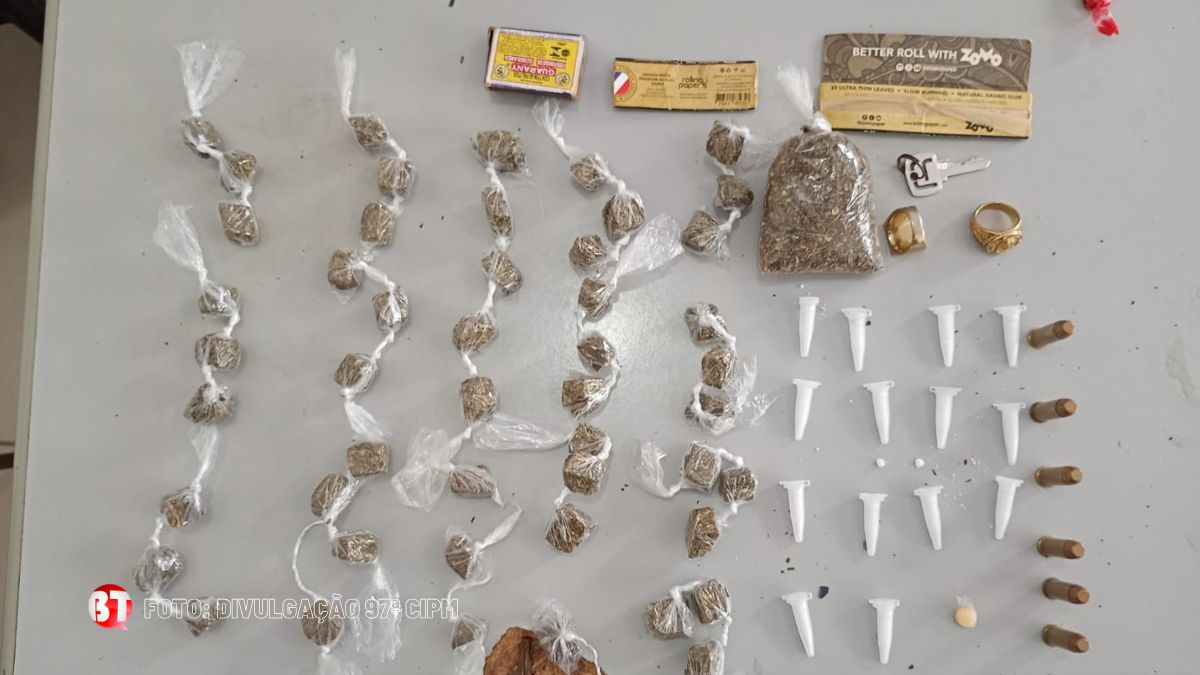 Polícia Militar apreende drogas e munições em ação contra o tráfico em Teodoro Sampaio  