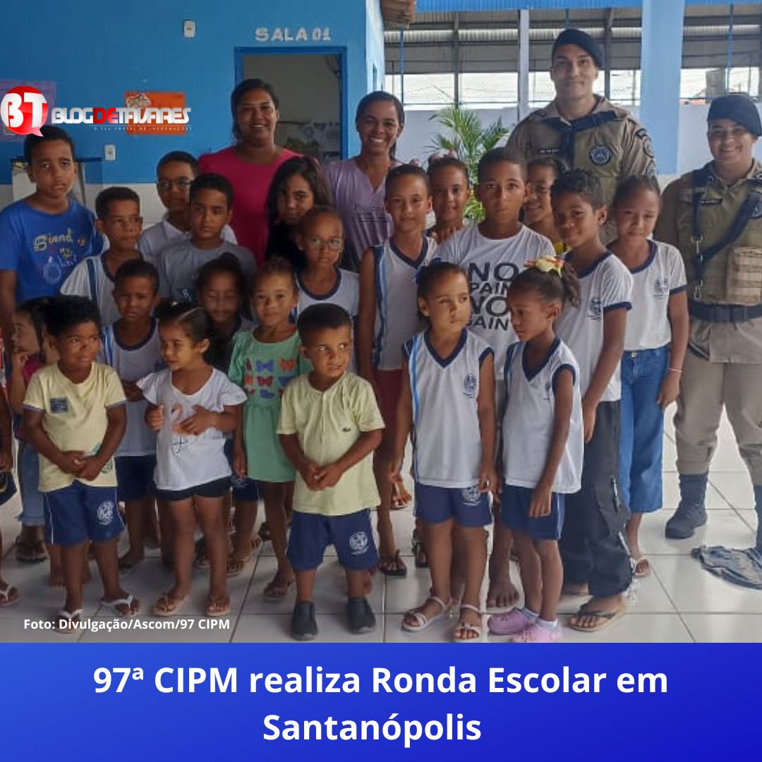 97ª CIPM realiza Ronda Escolar em Santanópolis  
