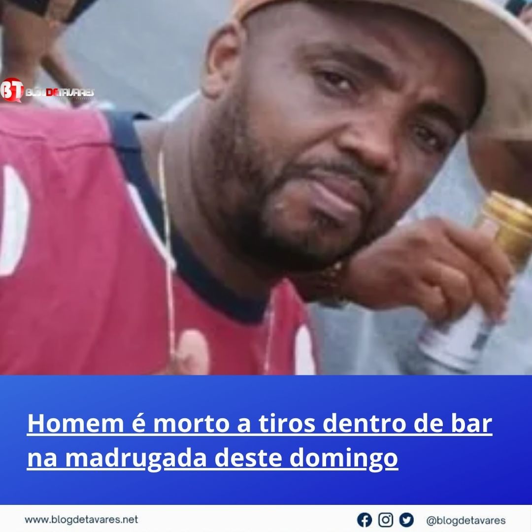 Homem é morto a tiros dentro de bar na madrugada deste domingo, 18