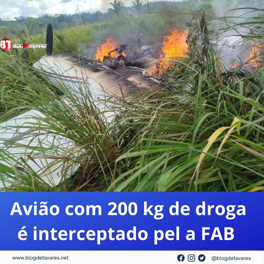Avião com 200 kg de droga é interceptado pel a FAB 