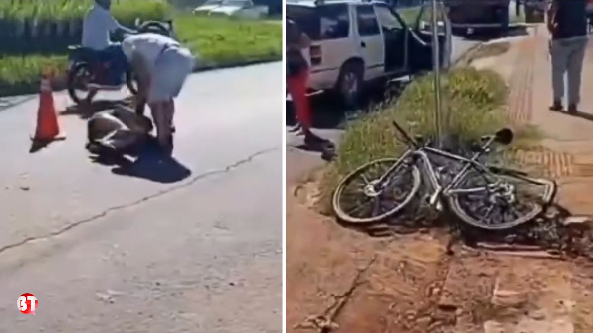 Ciclista é Atropelada Após Trafegar em Zigue-Zague e Enfrentar Motorista
