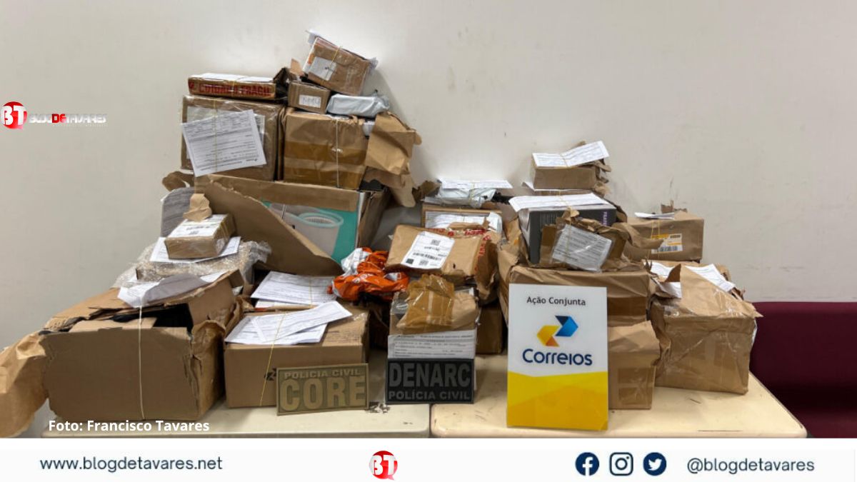 Mais de 50 encomendas com drogas são apreendidas em centro dos Correios em Simões Filho 