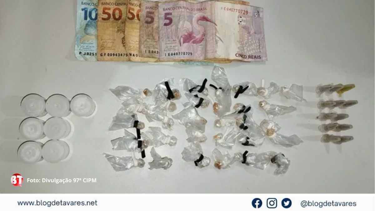 PM prende suspeito de tráfico de drogas e com mandado de prisão em aberto ao tentar fugir em Berimbau