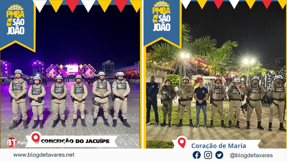 Encerramento com segurança: PMBA garante tranquilidade nos festejos de Coração de Maria e Conceição do Jacuípe  