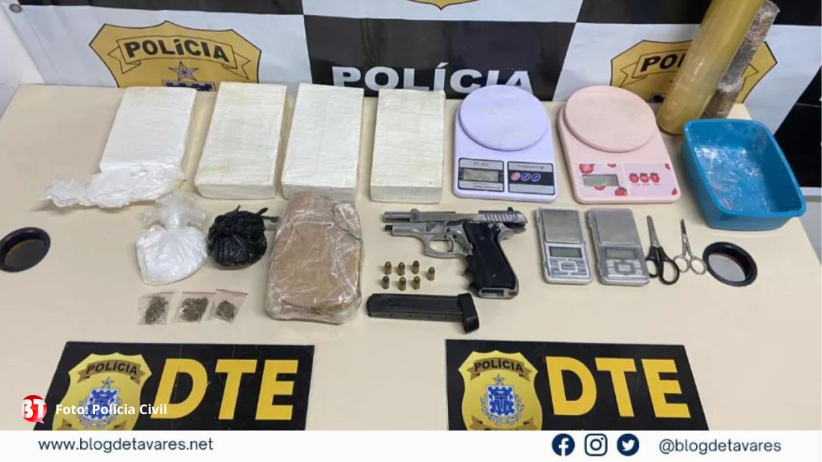 Polícia Civil prende homem por tráfico de drogas e posse ilegal de arma de fogo 