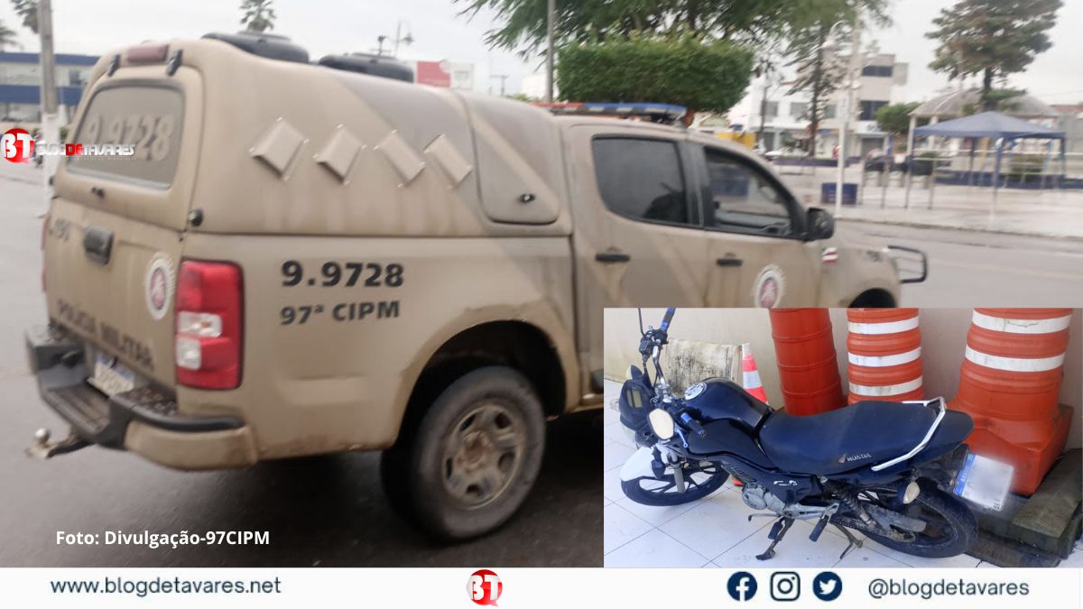 Veículo furtado é recuperado pela PMBA em Conceição do Jacuípe