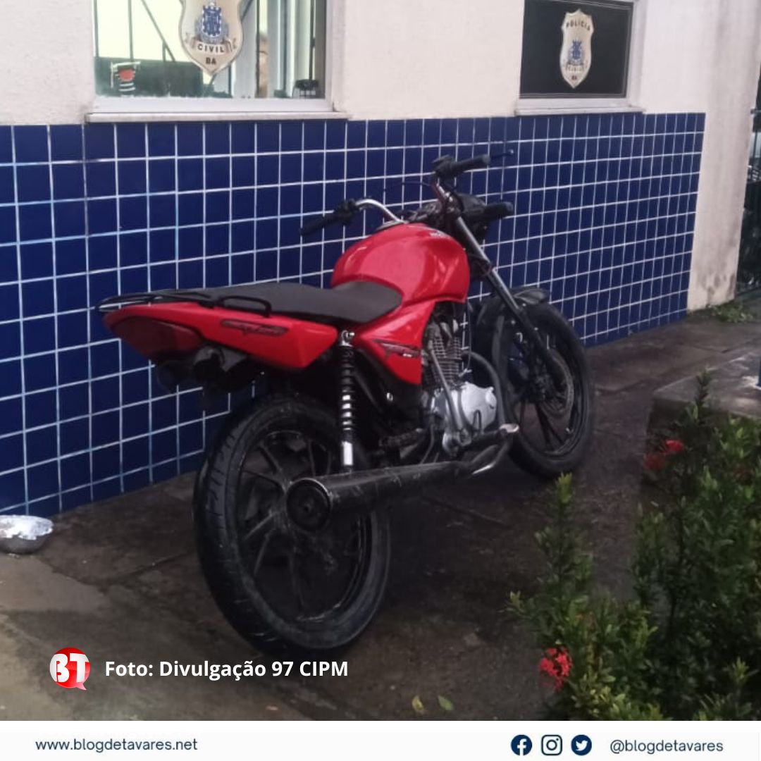 97ª CIPM recupera moto roubada segunda-feira em Santanópolis