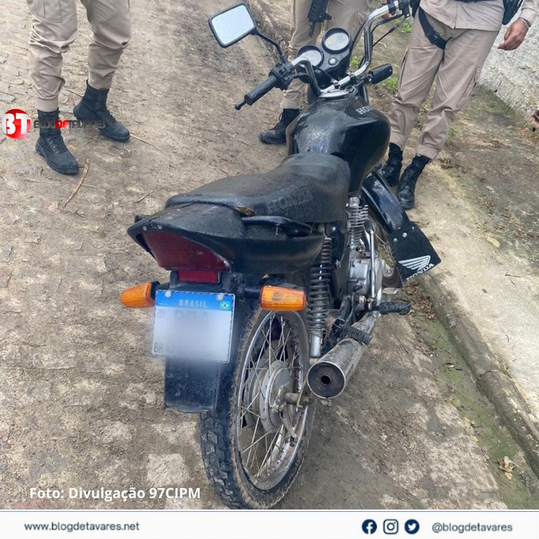Motocicleta com sinais de adulteração é apreendida em Conceição do Jacuípe 