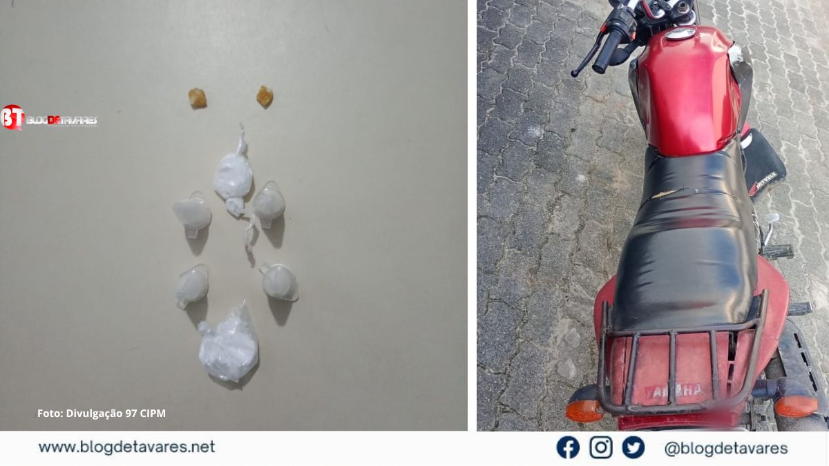Motociclistas interceptados com entorpecentes na BA-084  