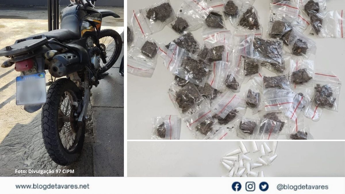 Adulteração de sinais identificadores de veículo e porte de drogas em Coração de Maria 