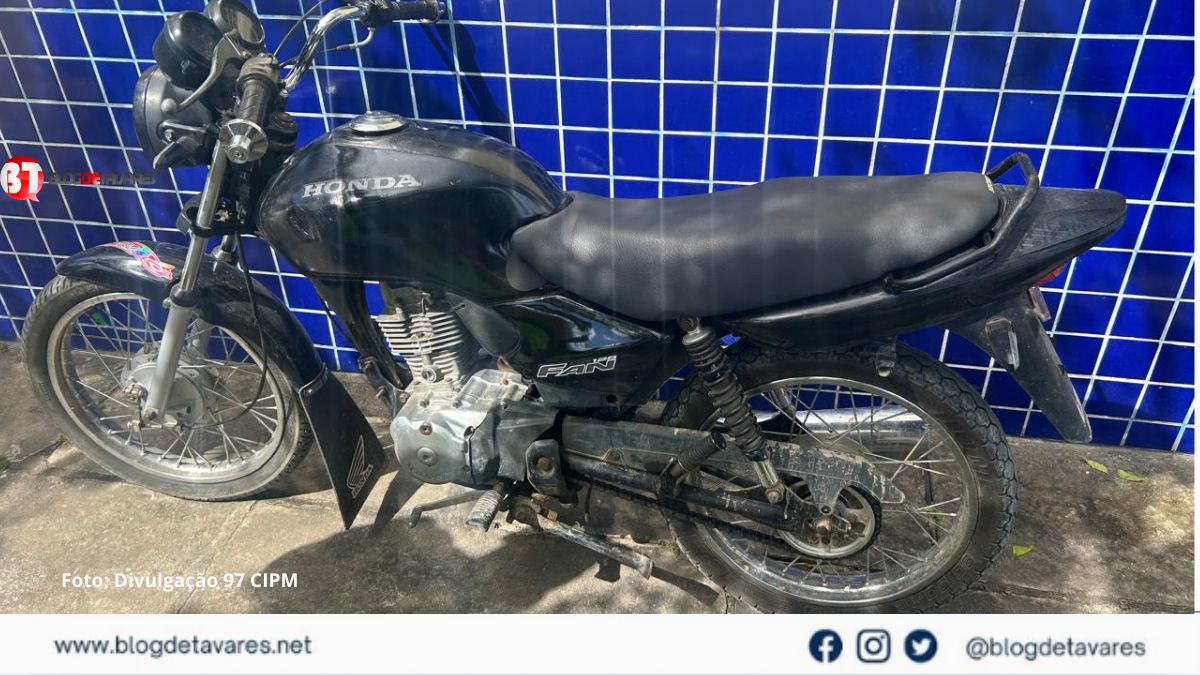  Motocicleta com sinal de adulteração é encontrada na zona rural de irará 