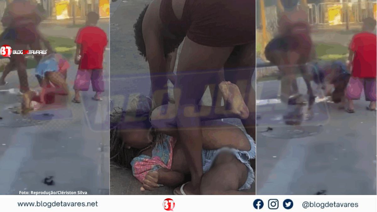 DE MANHÃ CEDO: pancadaria entre duas mulheres e mulher trans termina com socos e puxões em Itapuã; Veja o vídeo