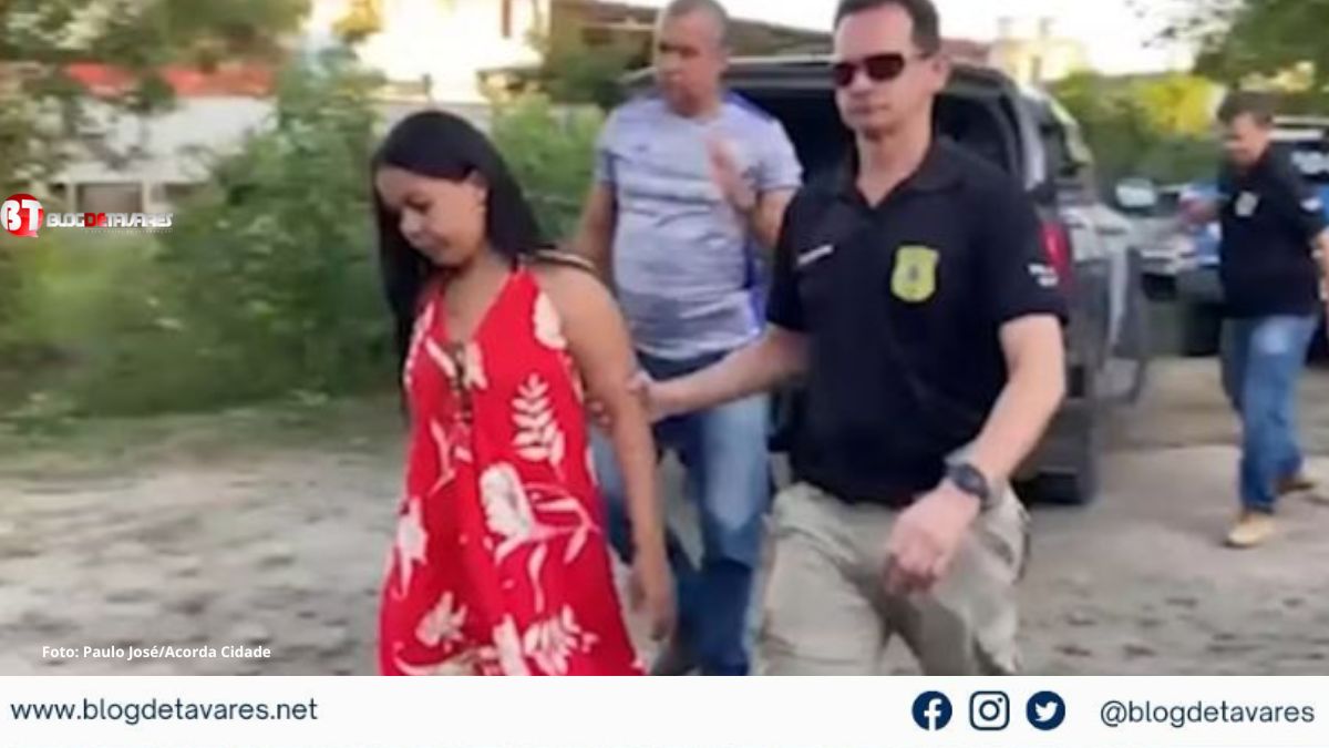 Mulher de 35 anos suspeita de chefiar organização criminosa é presa em Conceição do Almeida 