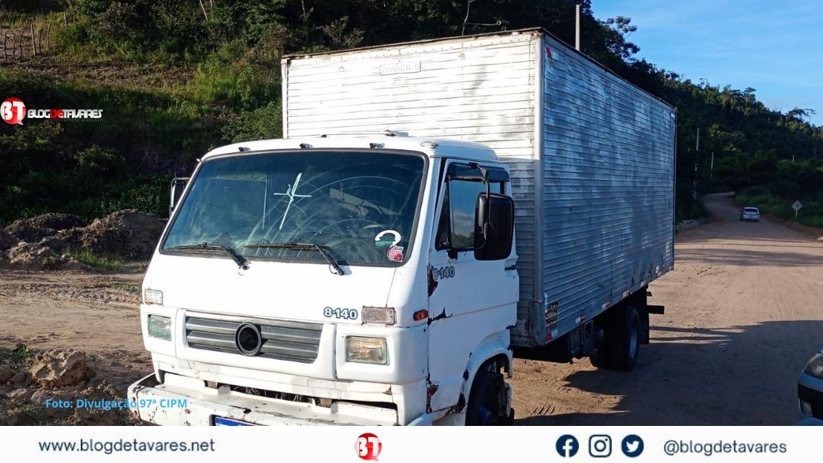 PM recupera caminhão em Teodoro Sampaio com restrição de furto/roubo 
