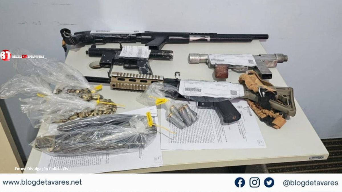 Polícia localiza acampamento criminoso com arsenal de grosso calibre em Baixa Grande 