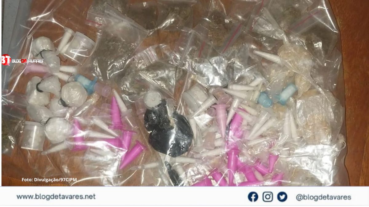 Conceição do Jacuípe: Policiais da 97 CIPM aprendem expressiva quantidade de cocaína, maconha e crack