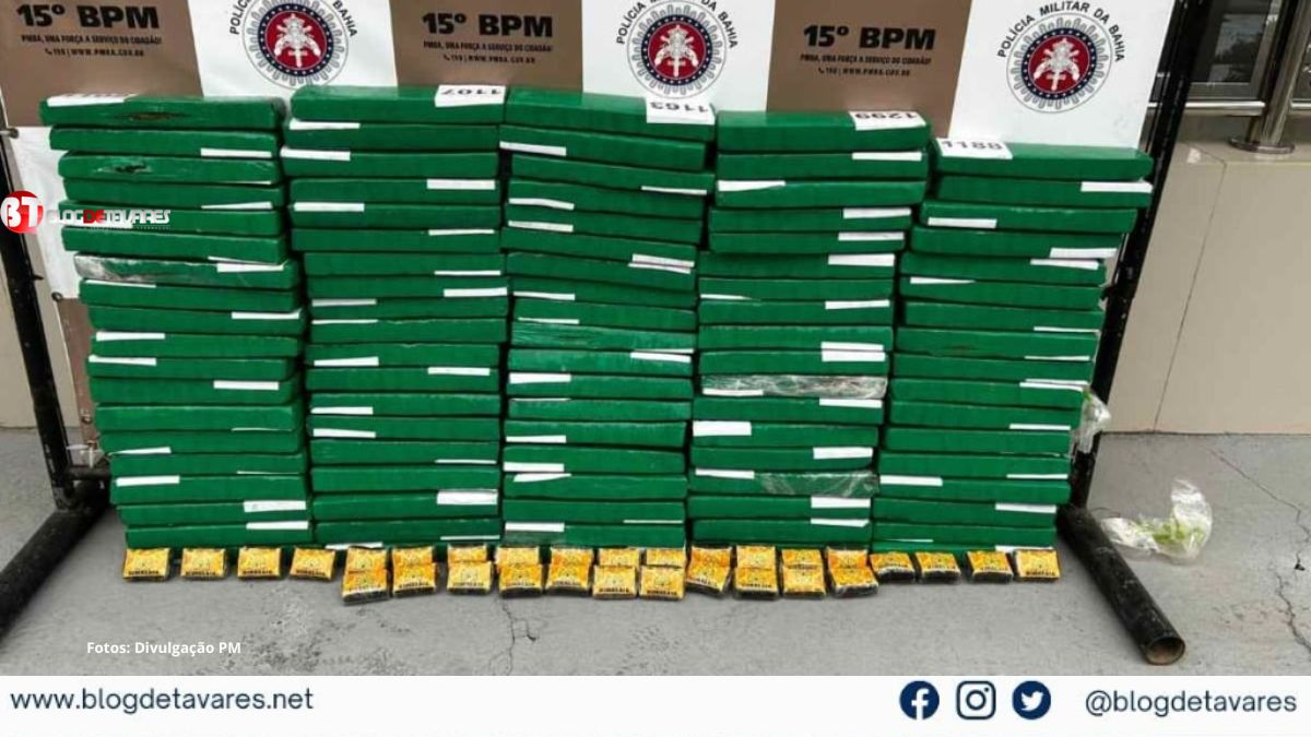 Homem é flagrado com 95 quilos de drogas em ação conjunta da Ficco Ilhéus e Polícia Militar 