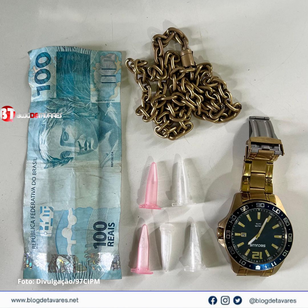 Jovem de 21 ano é flagrado com cocaína e conduzida para a DT de Terra Nova