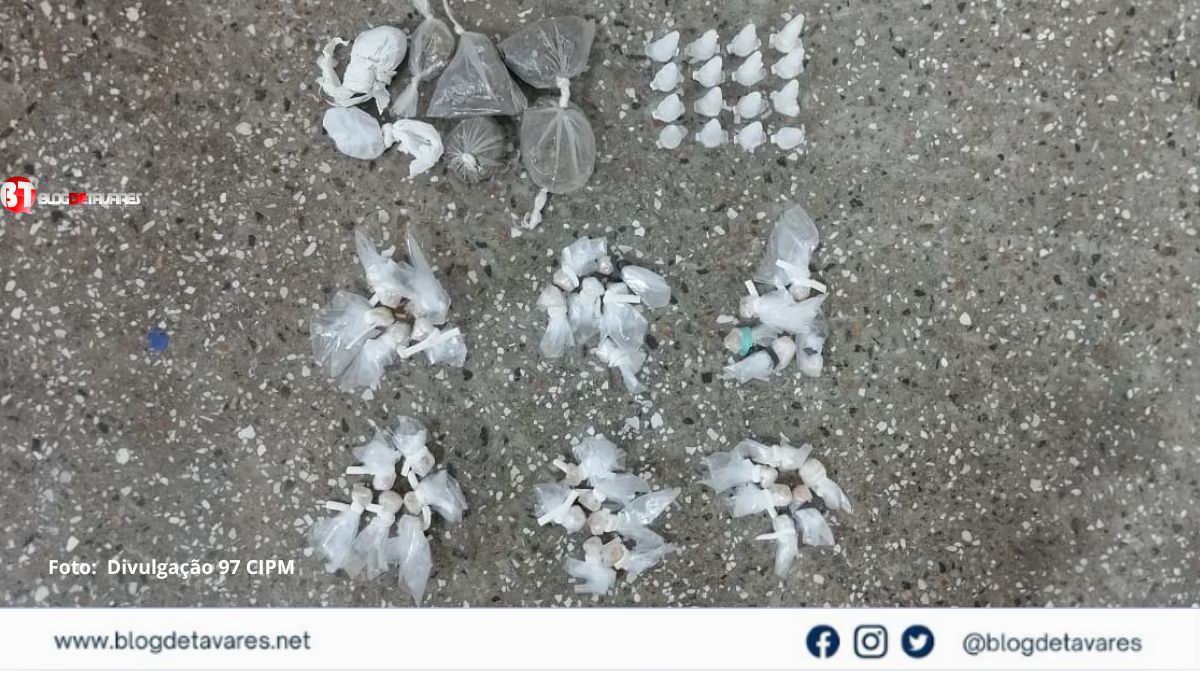 Três suspeitos de tráfico de drogas são presos na zona rural de Conceição de Jacuípe