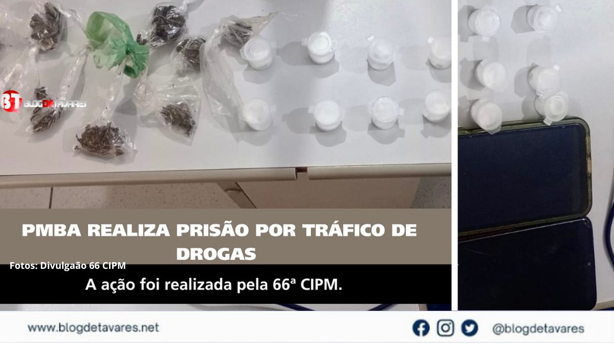 Conceição do Jacuípe: três pessoas foram presas por suspeitas de tráfico de drogas