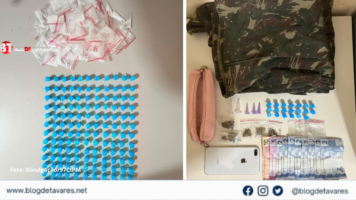 Irará: Jovem de 17 anos, apreendido com grande quantidade de cocaína e maconha