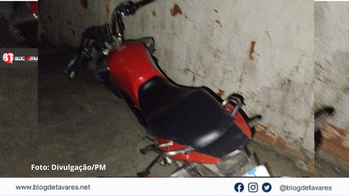 Irará: Motocicleta roubada em Bento Simões é recuperada pela PM em Ouriçangas