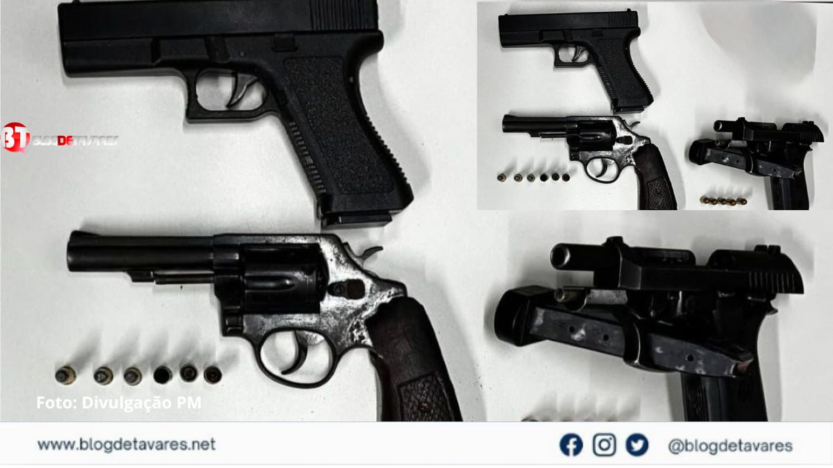 Dois homens morrem em troca de tiros com a PM em Feira de Santana; armas e drogas foram apreendidas 
