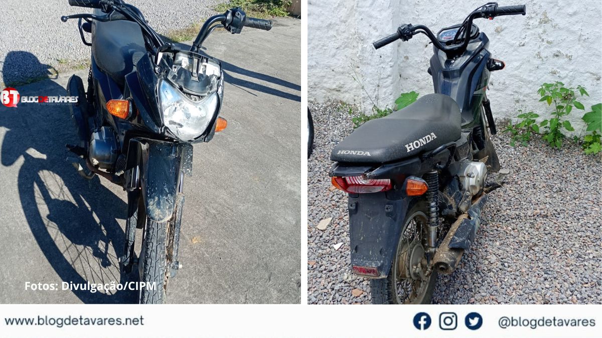 Policiais de Conceição de Jacuípe recuperam motocicleta que havia sido roubada