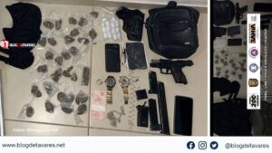  Seis suspeitos trocam tiros com a PM; um deles morre e demais conseguem fugir, armas e entorpecentes são apreendidas 