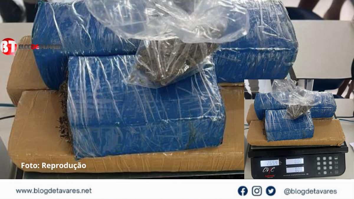 Adolescente de 14 anos é apreendido com quase 3 kg de maconha em Serrinha 