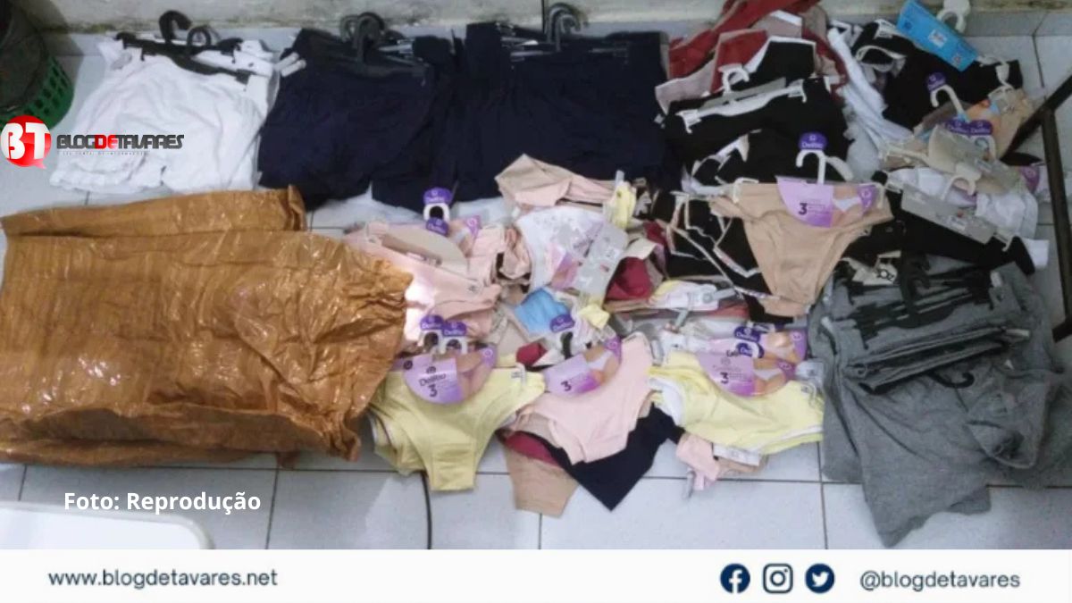 IRARÁ: dupla pratica furtos na Loja Americanas é interceptada e presa pela PM Berimbau durante fuga