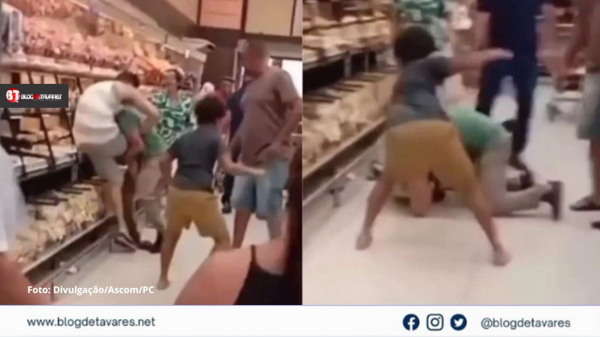 Briga por pegador de pão termina em socos em supermercado; assista  
