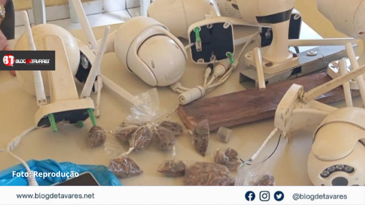 PM apreende oito câmeras de vigilância usadas em esquema de tráfico de drogas em Amélia Rodrigues 