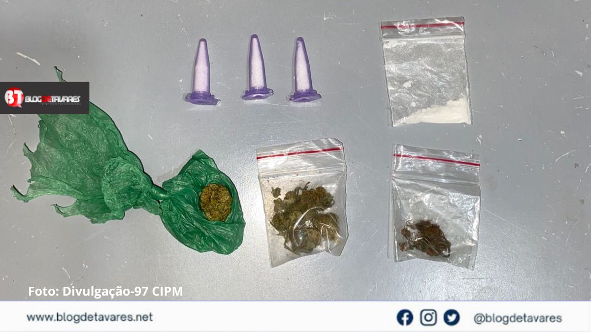 IRARÁ: Jovem de 17 anos é flagrado pela PM em posse de drogas