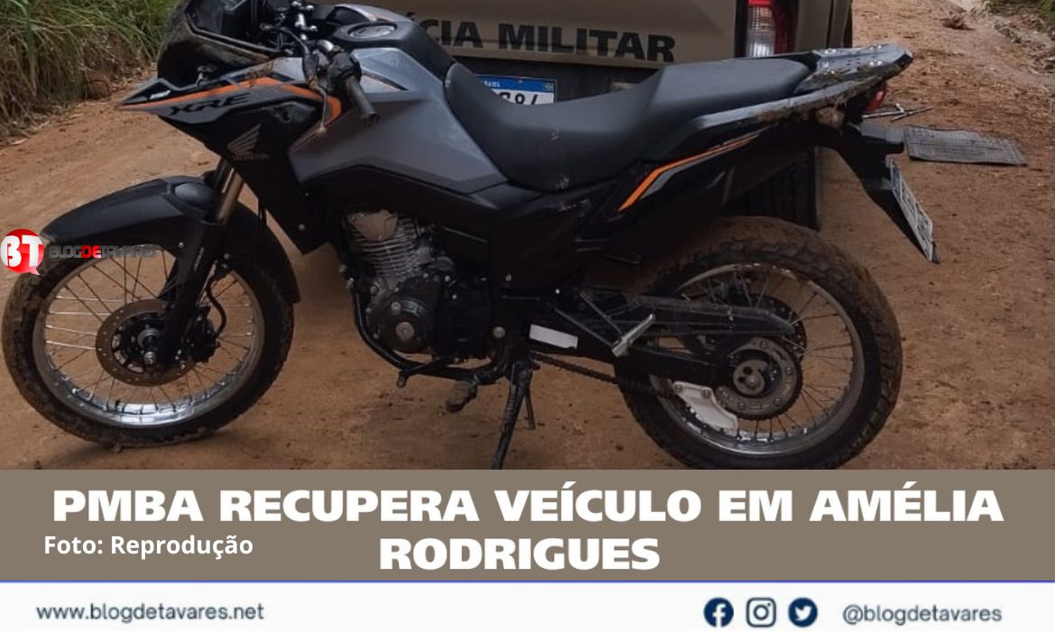 Motocicleta roubada em Conceição de Jacuípe é recuperada minutos depois em Amélia Rodrigues e suspeito preso pelo PETO