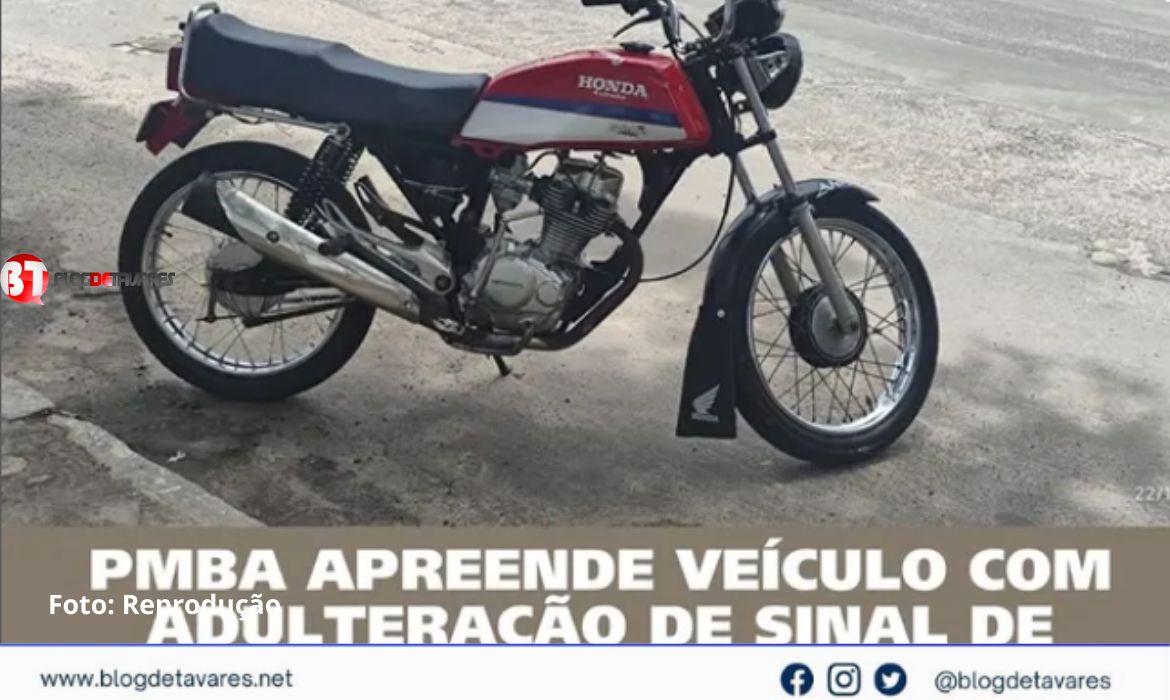 Policiais Militares da 95ª CPM apreendem motocicleta com adulteração de sinal de identificação 