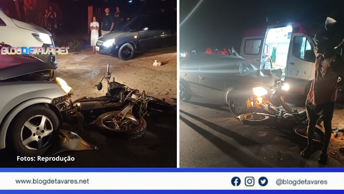 IRARÁ: acidente envolvendo carro e moto na BA-084, deixa motociclista sem vida
