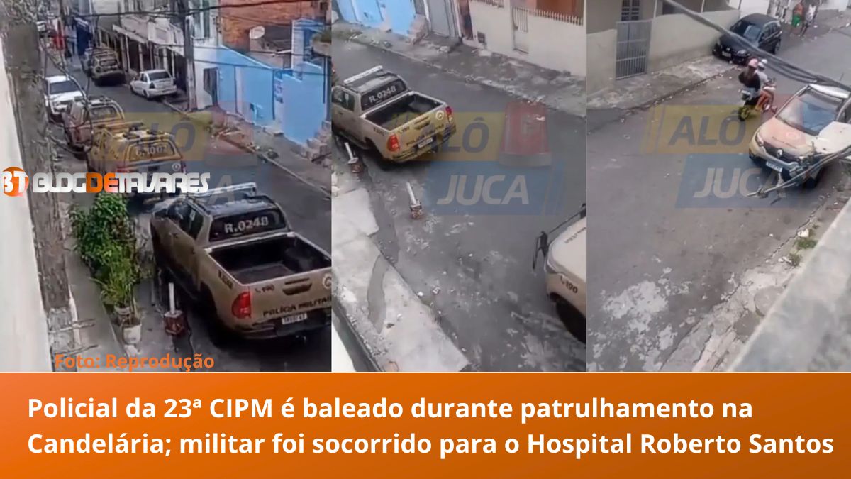 Policial da 23ª CIPM é baleado durante patrulhamento na Candelária; militar foi socorrido para o Hospital Roberto Santos 