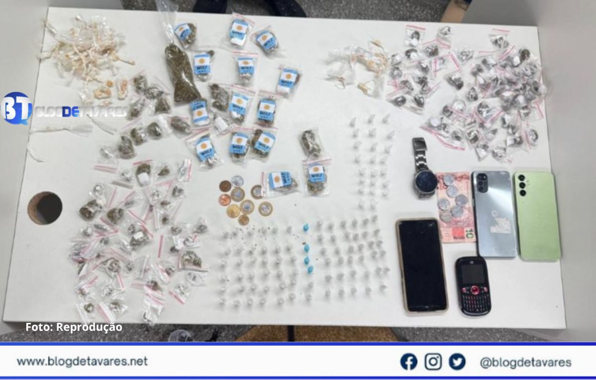  Dois suspeitos de tráfico de drogas são presos no bairro de Mata Escura após confronto com a polícia 
