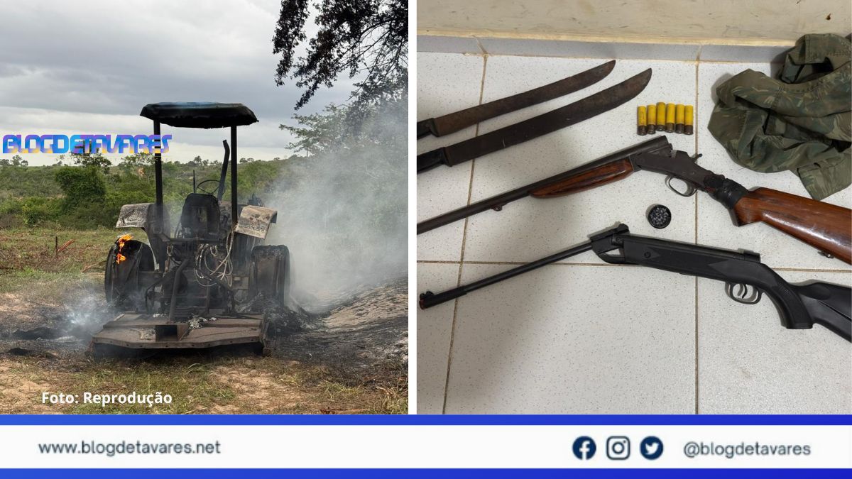 IRARÁ: Homem ateia fogo em trator de família na zona rural