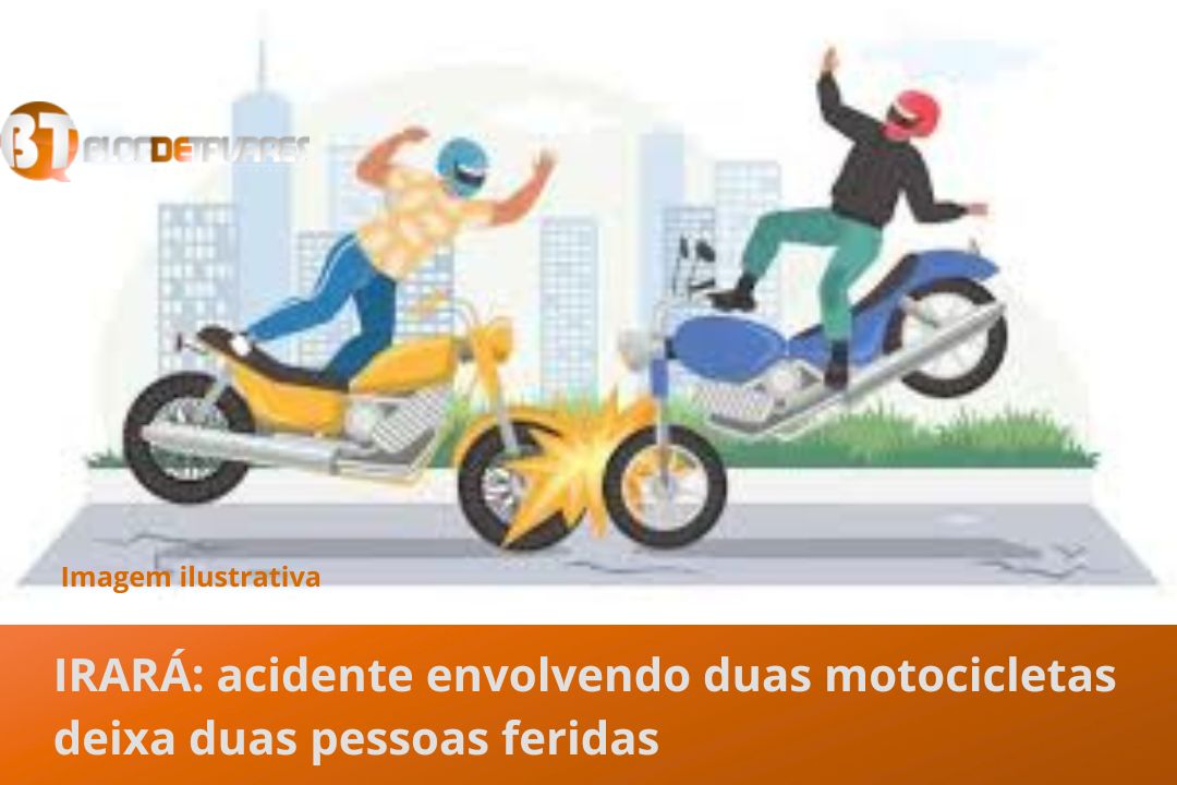 IRARÁ: acidente envolvendo duas motocicletas deixa duas pessoas feridas