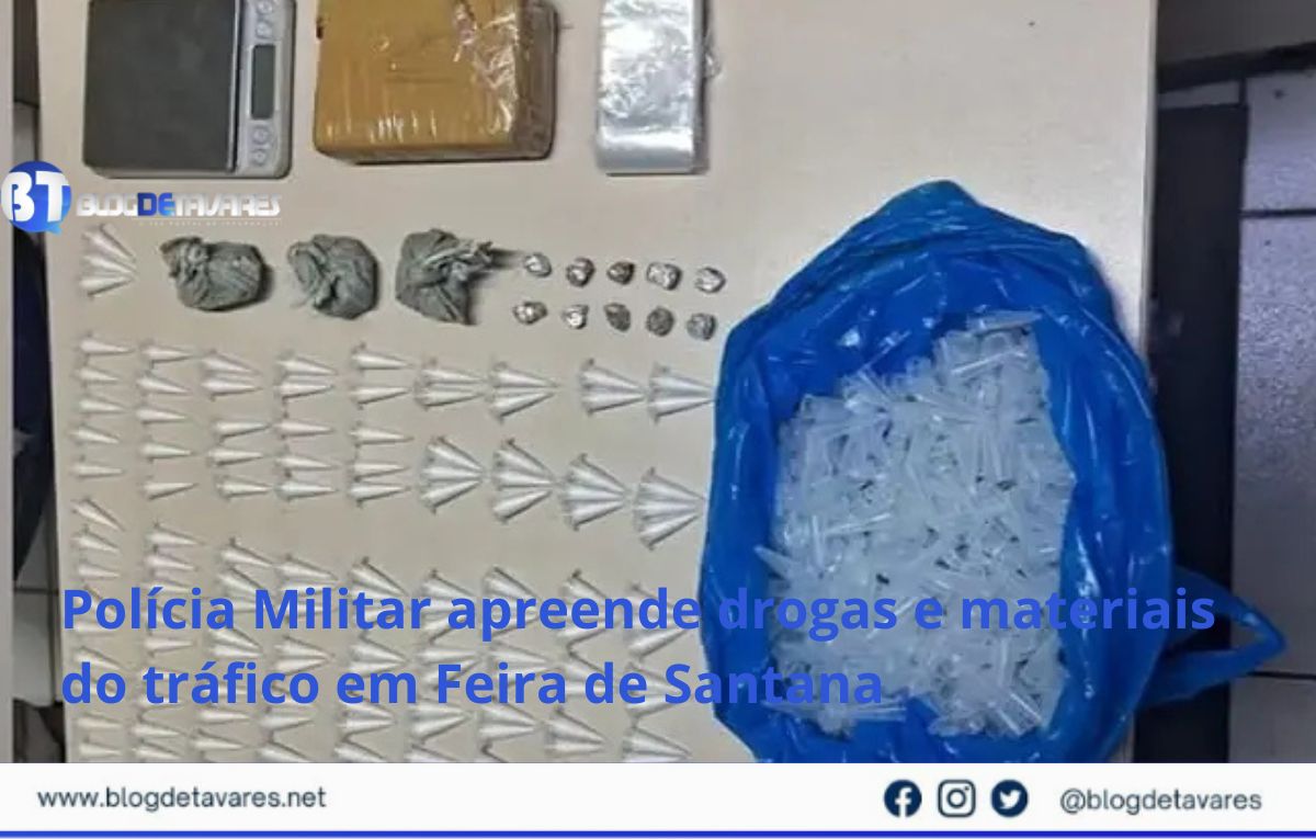 Polícia Militar apreende drogas e materiais do tráfico em Feira de Santana 