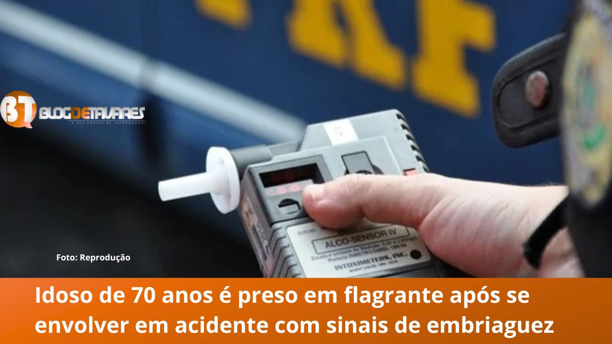 Idoso de 70 anos é preso em flagrante após se envolver em acidente com sinais de embriaguez 