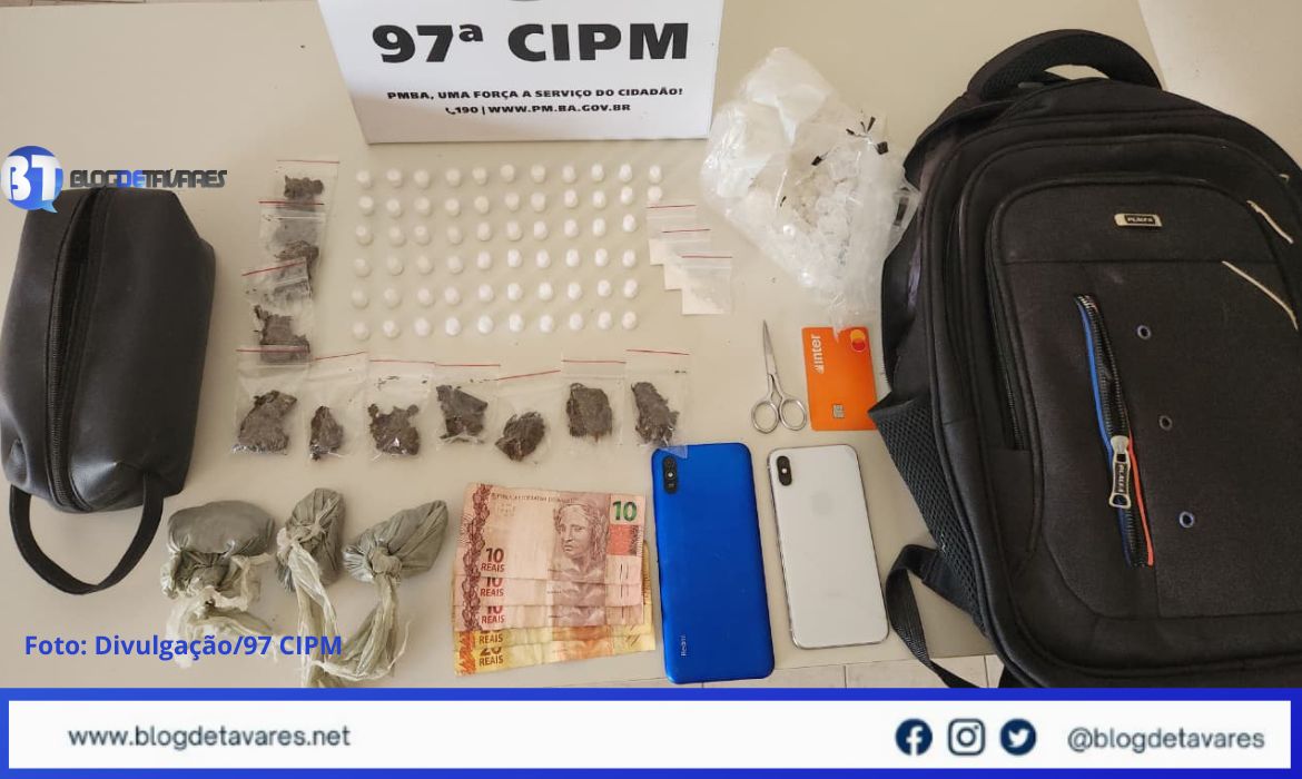 IRARÁ: PETO prende homem com grande quantidade de cocaína próximo ao São Judas