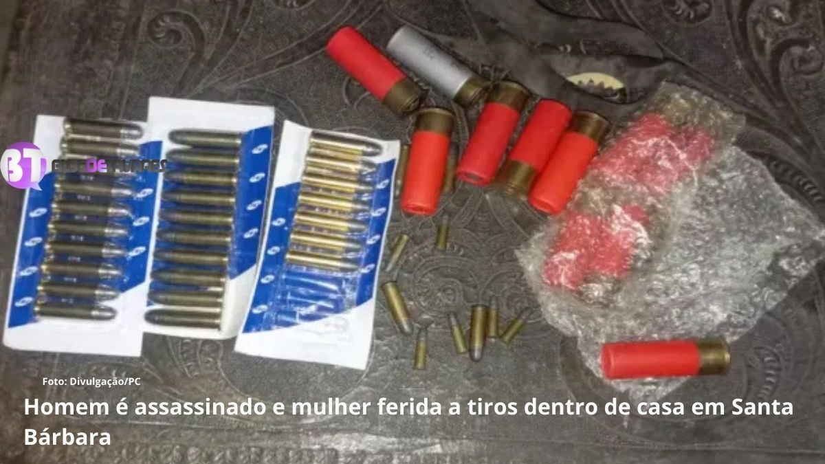  Homem é assassinado e mulher ferida a tiros dentro de casa em Santa Bárbara 